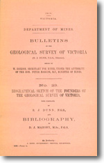 GSV Bulletin 23 - Biographical sketch of the founders of the Geological Survey of Victoria
