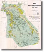 Bright, Wandiligong & Freeburgh goldfield 1:31 680 geological map (1925)