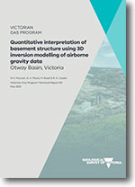 VGP Technical Report 63 - Quantitative interpretation of basement structure using 3D inversion modelling of airborne gravity data