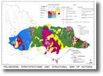 Victoria 1:1 000 000 palaeozoic stratotectonic and structural map (1988)